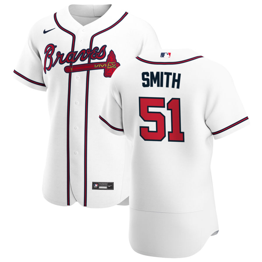 Atlanta Braves #51 Will Smith Men Nike White Home 2020 Authentic Player MLB Jersey